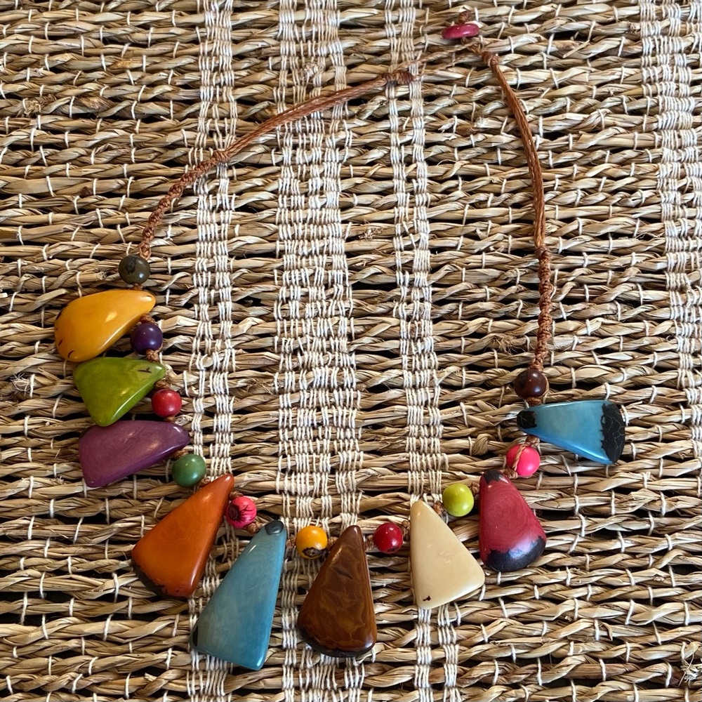 Multi colored beaded necklace